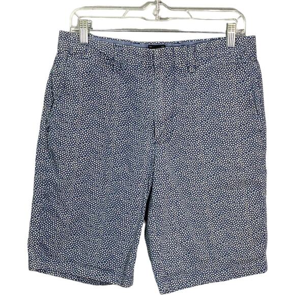 J. Crew Mens Chino Shorts Casual Ditsy Floral Print Pockets Blue Size 31 - Picture 1 of 12